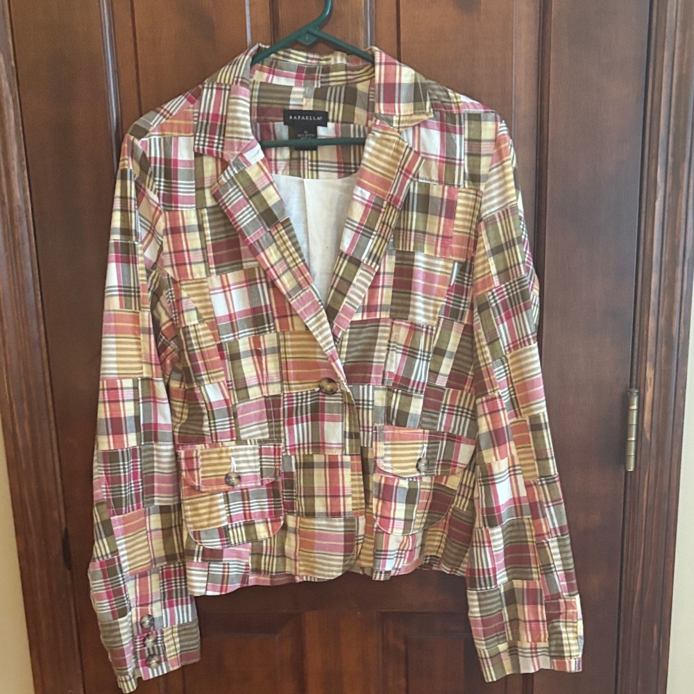 Rafaella Women's Multicolor Plaid Blazer